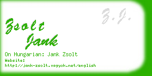 zsolt jank business card